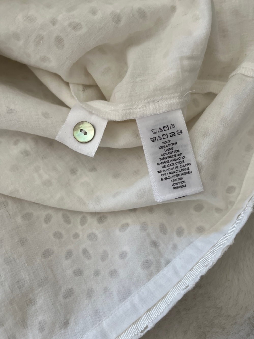 New! Heyton‎ Eyelet Dress Cotton White Lined Size Medium NWT - Picture 13 of 14